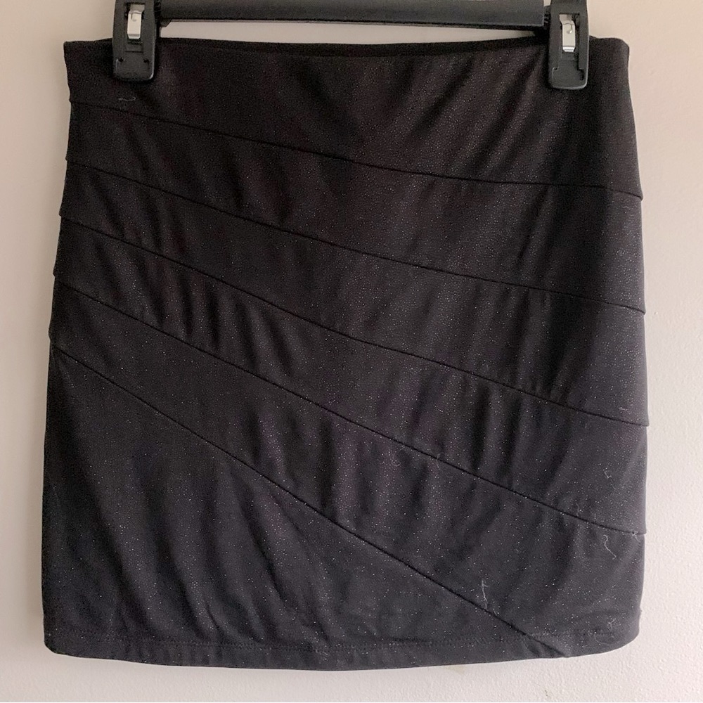 Black mini skirt